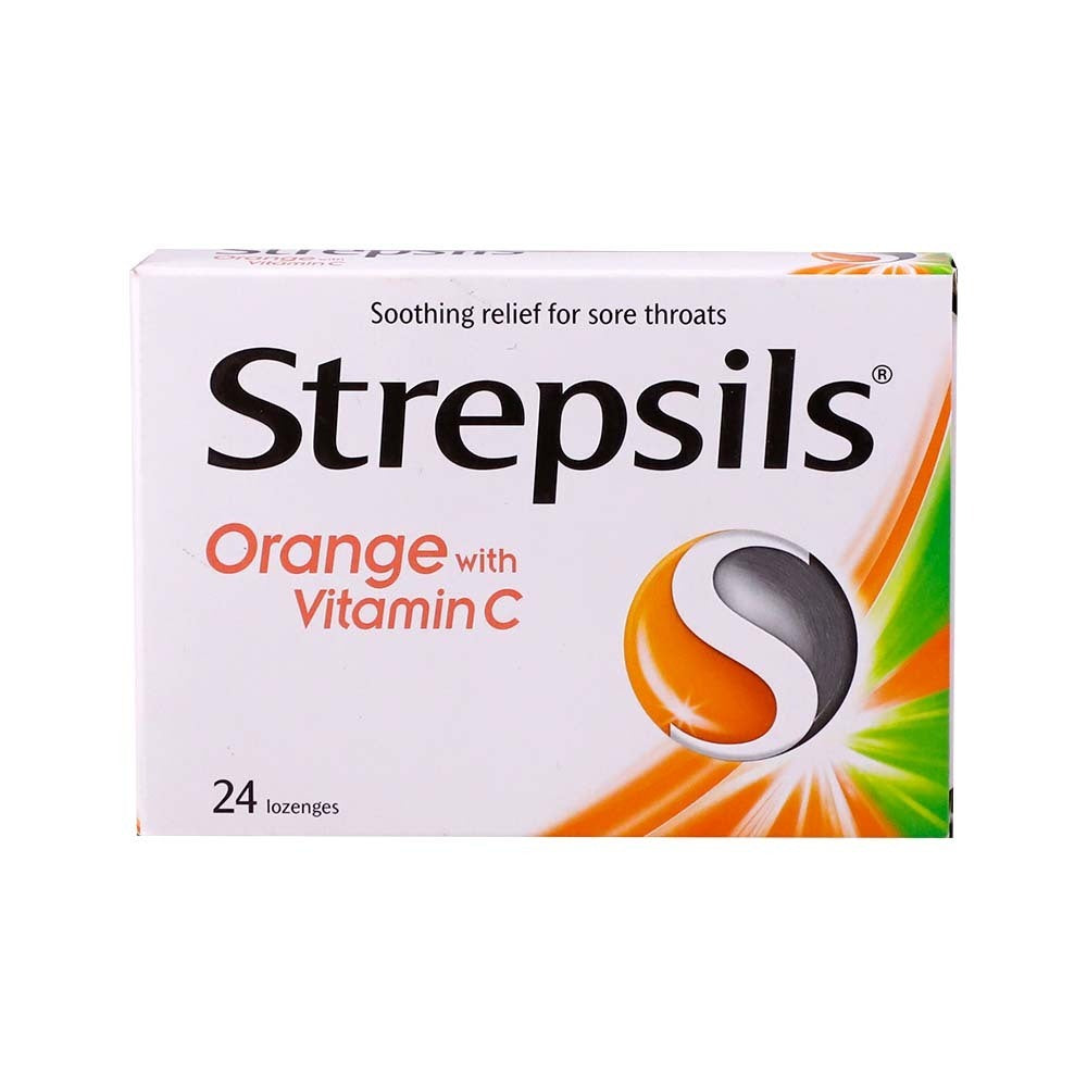 Strepsils Lozenges #Orange with Vitamin C 21G x 24's