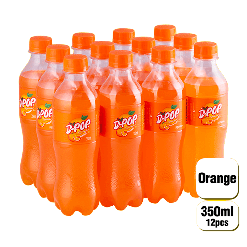 D-POP PET #Orange 350ML x 12's