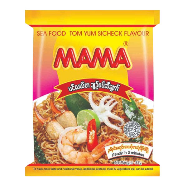 MaMa Instant Noodle #Seafood Tom Yum Sickek 55G x 30's