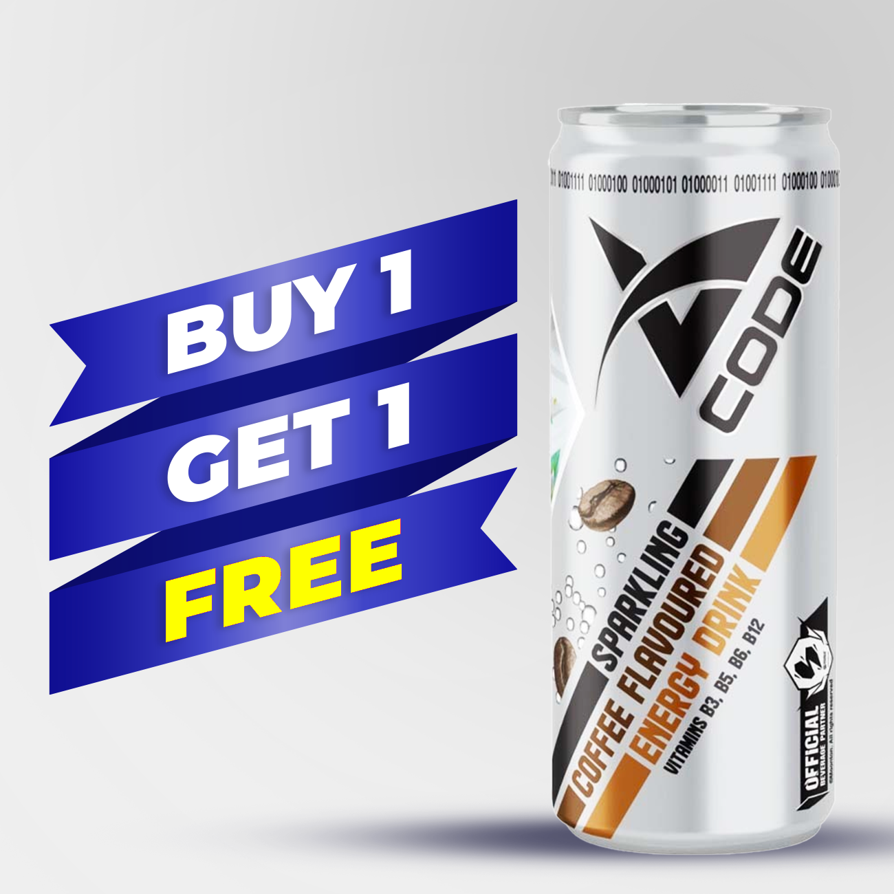 V-Code Energy Drink Can #Coffee 330ML x 24's