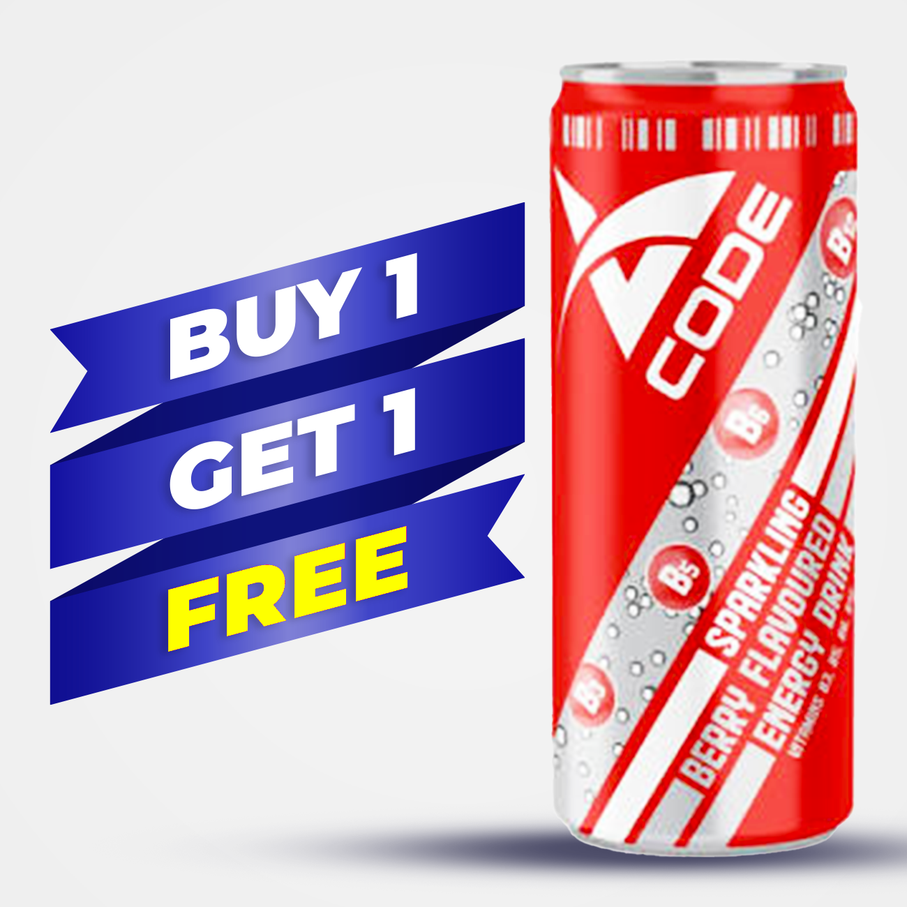 V-Code Energy Drink Can #Berry 330ML x 24's