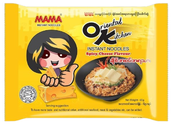 MaMa Instant Noodle Oriental Kitchen #Spicy Cheesse 65G x 30's