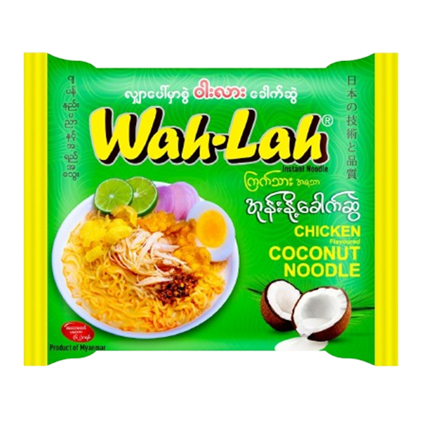 Wah Lah Instant Noodle #Chicken Coconut 62G x 5's x 6 Bundle