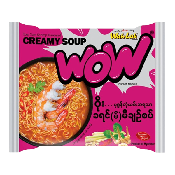 Wah Lah Instant Noodle #WOW Tomyum Creamy Soup 60G x 5's x 6 Bundle
