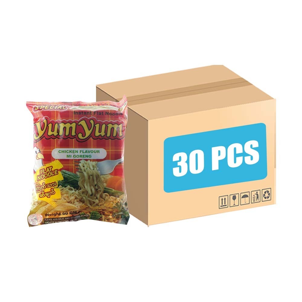 Yum Yum Mi Goreng Flat Noodle Chicken 60G x 30's